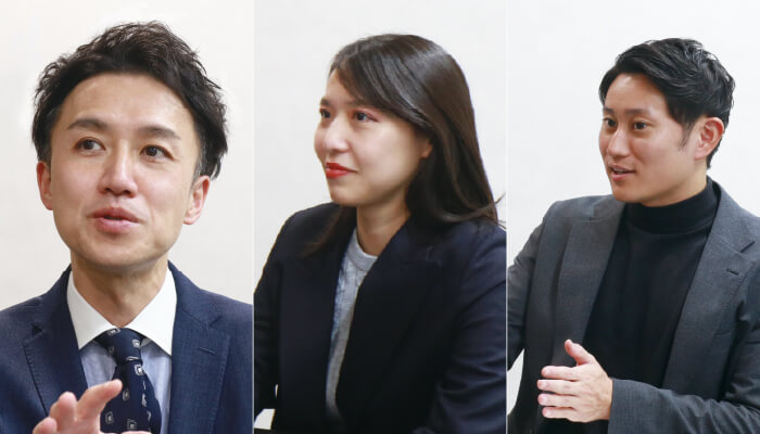 株式会社ヒュープロ 代表取締役 山本玲奈様 HR事業部コンサルタント 天本健二郎様 株式会社柏野経営 専務取締役 柏野真吾様