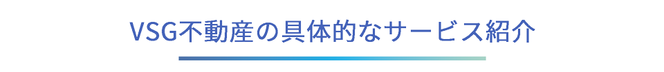 VSG不動産の具体的なサービス紹介タイトル