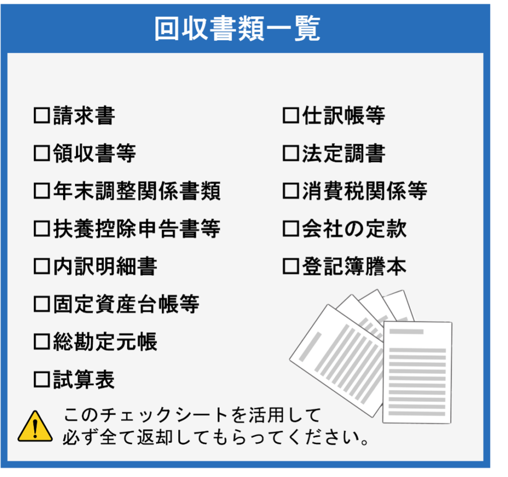 回収書類一覧