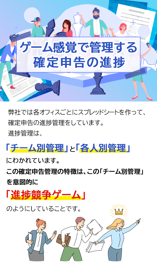 ゲーム感覚で管理する確定申告の進捗