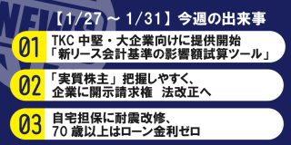 【1/27～1/31】今週の出来事