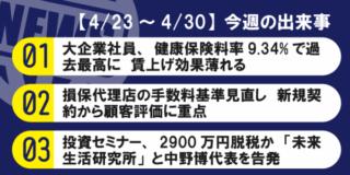 【4/23～4/30】今週の出来事